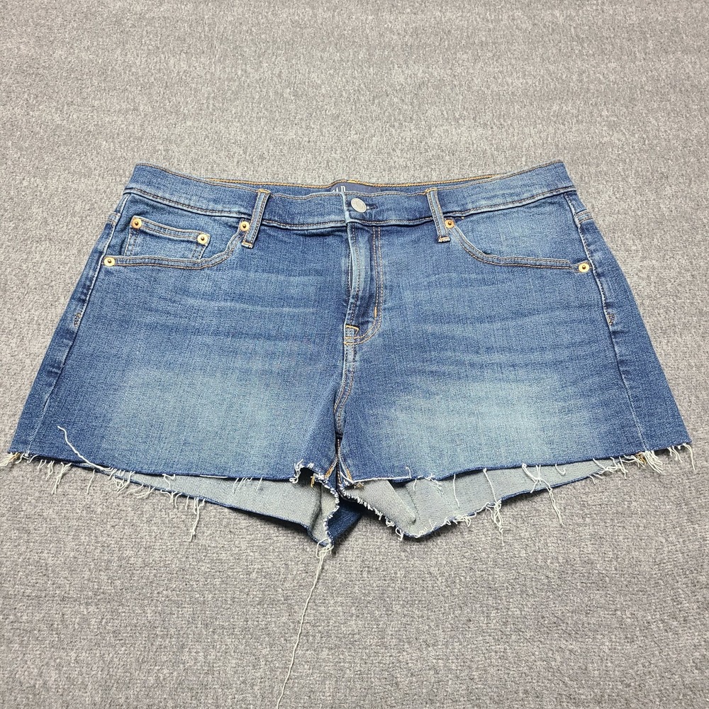GAP Denim Cutoff Shorts Blue Wash Frayed Hem Size 31 Women's